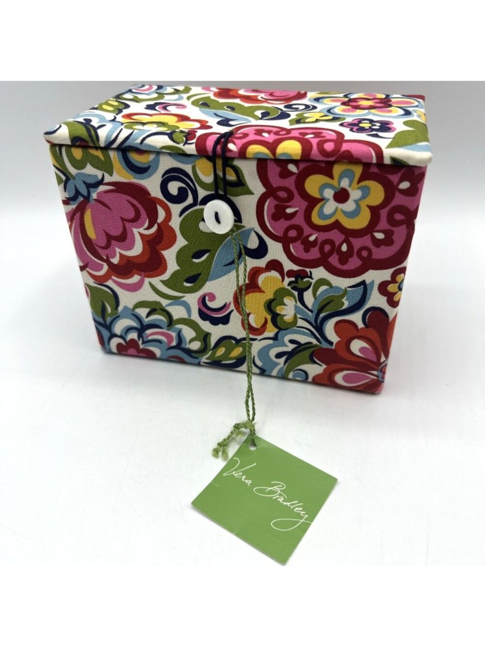 Vera Bradley Hope Garden Fabric Box Recipe Storage Trinket NWT
